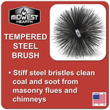 Midwest Hearth Wire Chimney Cleaning Brush (6-Inch Round) Made in USA