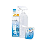 Dazz Window and Glass Cleaner Starter Kit (1 Reusable Spray Bottle, 2 Refills) Natural Cleaning Tablets - Streak Free, Eco Friendly, Non Toxic - Safe