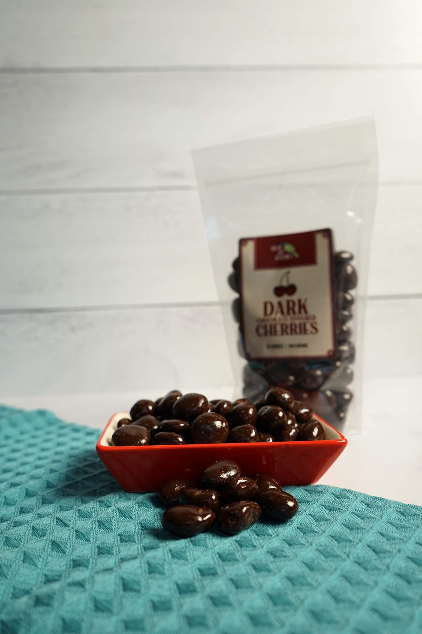 Green Jay Gourmet Dark Chocolate Cherries - Handmade & Fresh Dark Chocolate Covered Cherries from Michigan - Great Gift for Chocolate Lovers - 8 Ounce