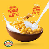 EnviroKidz Organic Panda Puffs Cereal, 10.6 oz (Pack of 1), Peanut Butter, Gluten Free, Non-GMO, by Nature's Path