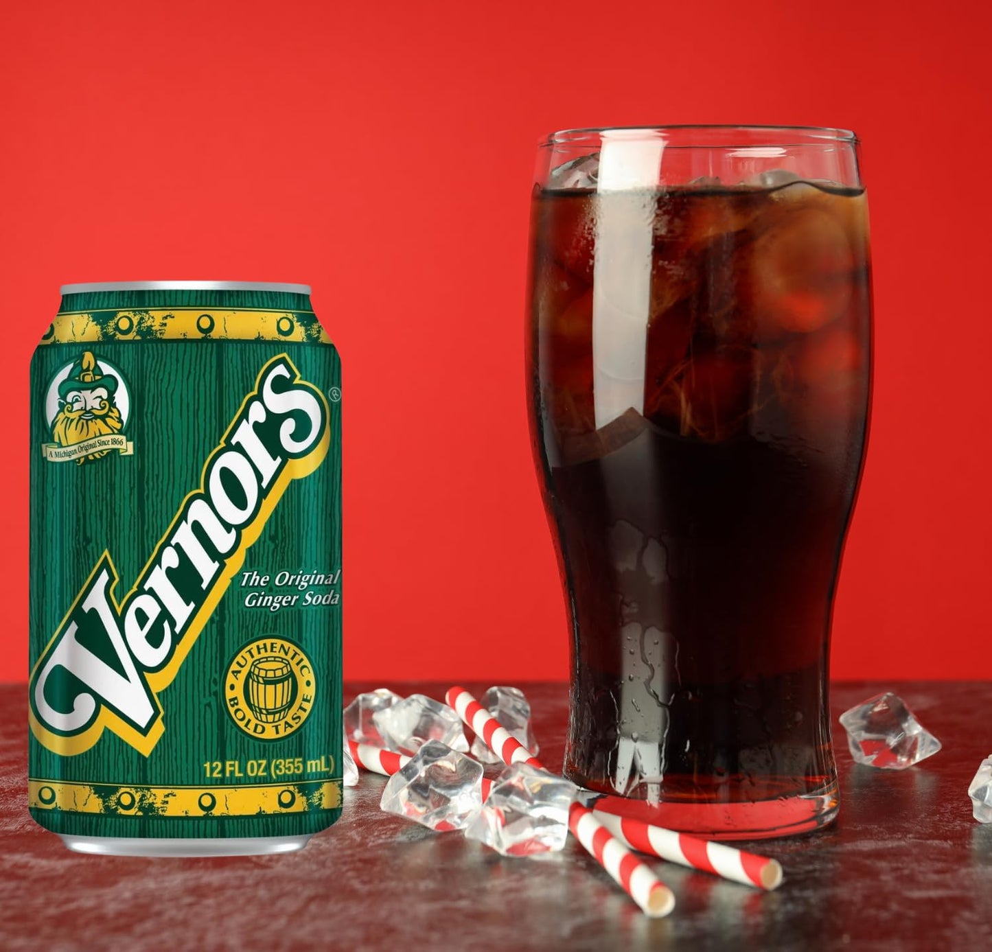 Woody's World - (18 Pack) Bundle of 12 oz. Vernor's Ginger Ale Soda | Great Home & Office Soft Drink Fridge Restock | Bulk Beverages For Snack Care