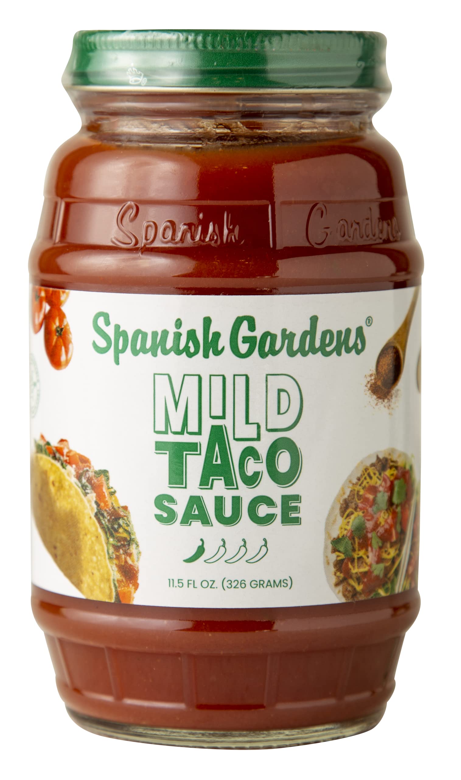 Spanish Gardens Mild Taco Sauce (6 Pack) - Mild Sauce for Authentic Mexican Food - Original Family Recipe for Tex Mex Food (11.5 oz)