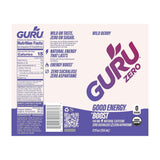 GURU Zero Sugar Organic Energy Drink, Wild Berry, 12 Fl Oz, 12 Pack