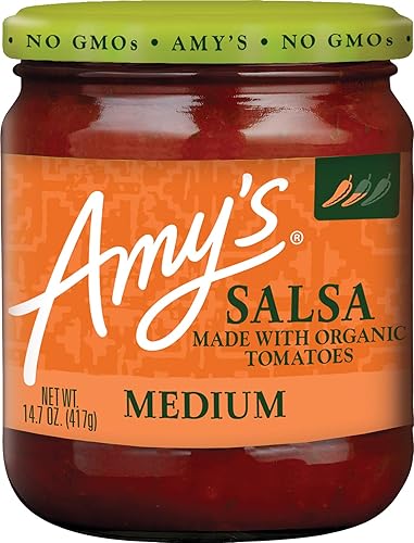 Amy's Salsa, Medium Salsa, Made With Organic Tomatoes, Gluten Free, Vegan Snacks, 14.7 Oz