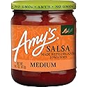 Amy's Salsa, Medium Salsa, Made With Organic Tomatoes, Gluten Free, Vegan Snacks, 14.7 Oz