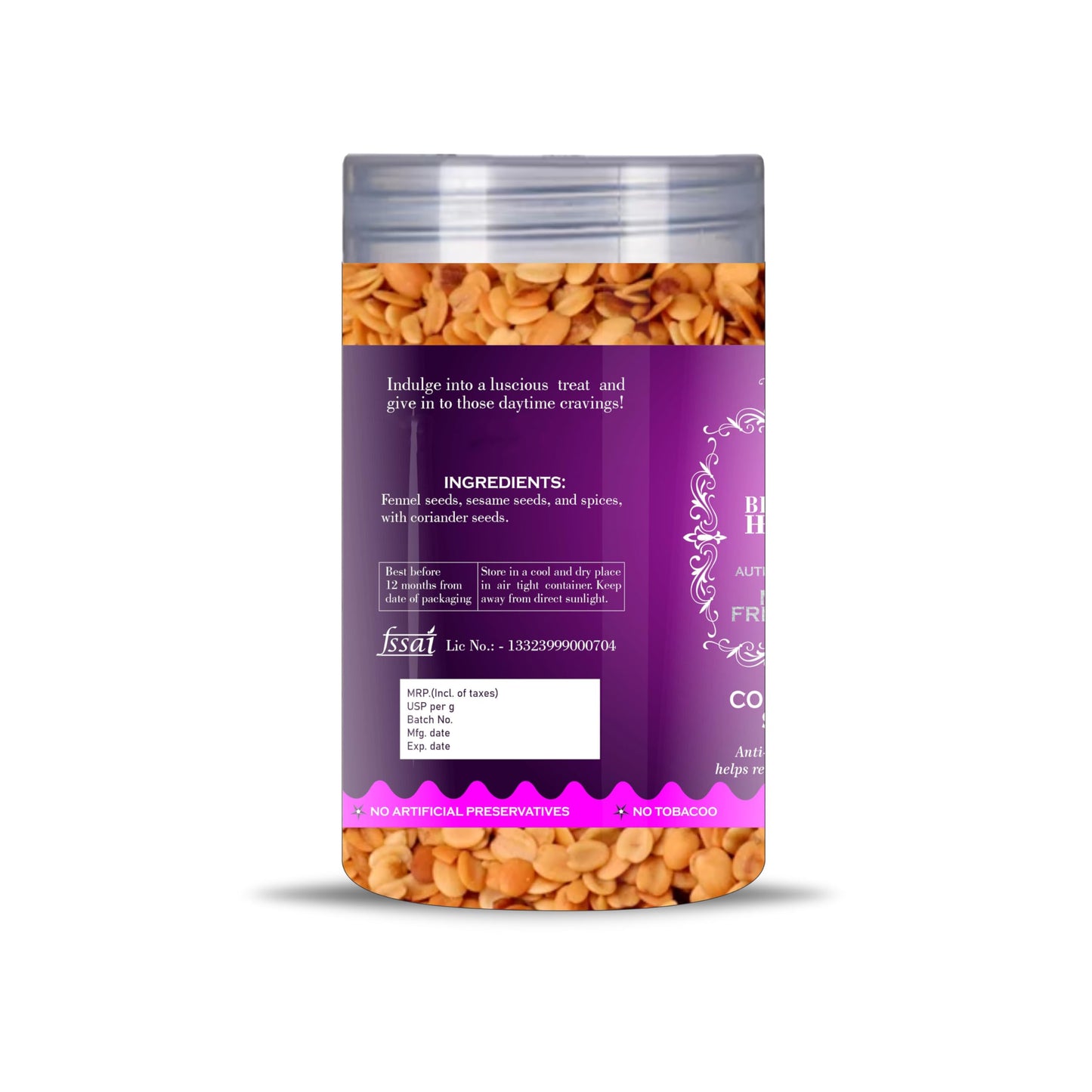 Blessfull Healing Coriander Seeds 5 Oz(Ounce) Airtight Container With Spoon