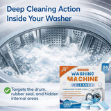 Groutastic Washing Machine Cleaner Tablets 24 Count Deep Cleaning Descaler for Washer Removes Odor Residue and Buildup Works with Front Load and Top
