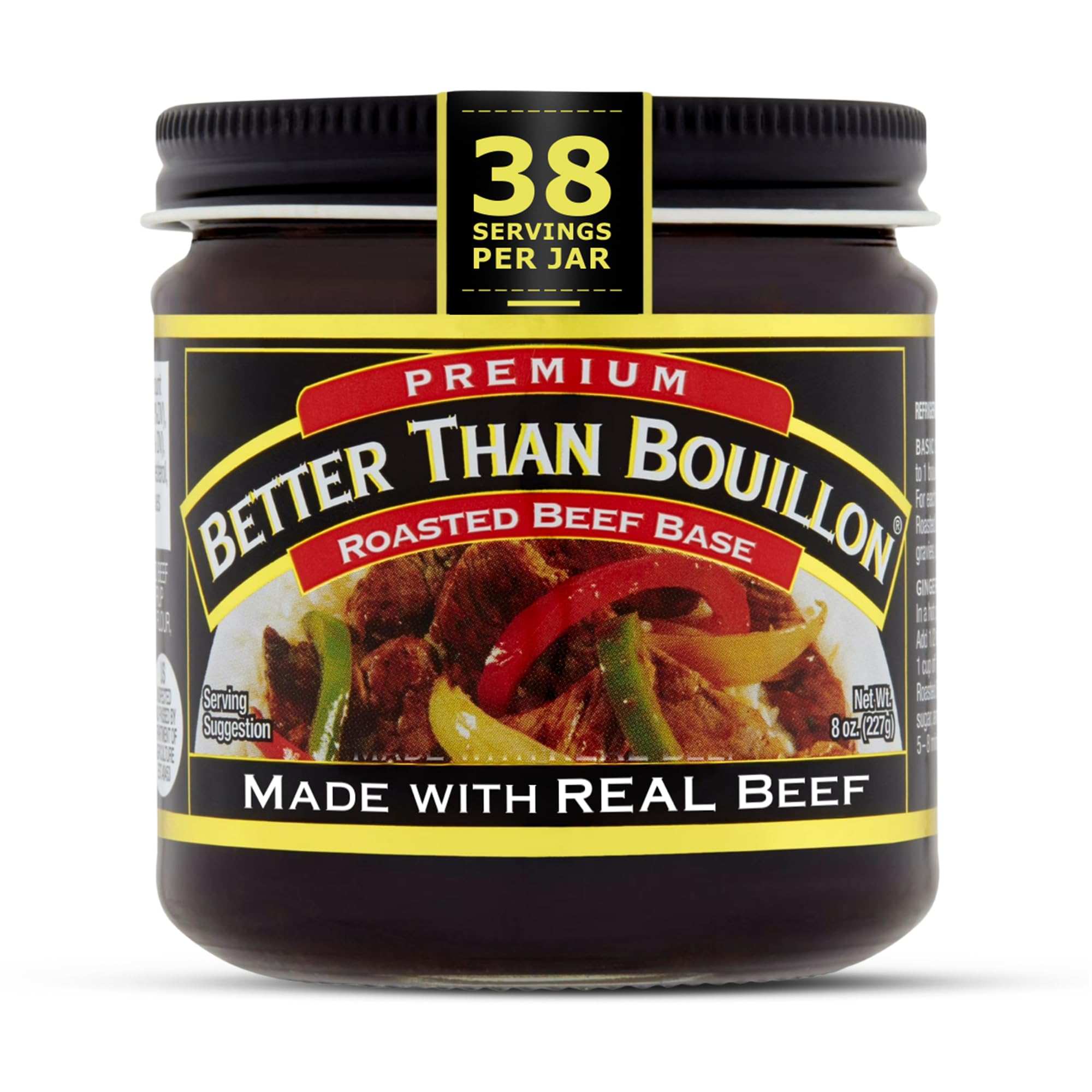 Better Than Bouillon Premium Roasted Beef Base, Makes 38 Cups of Broth, 8 oz