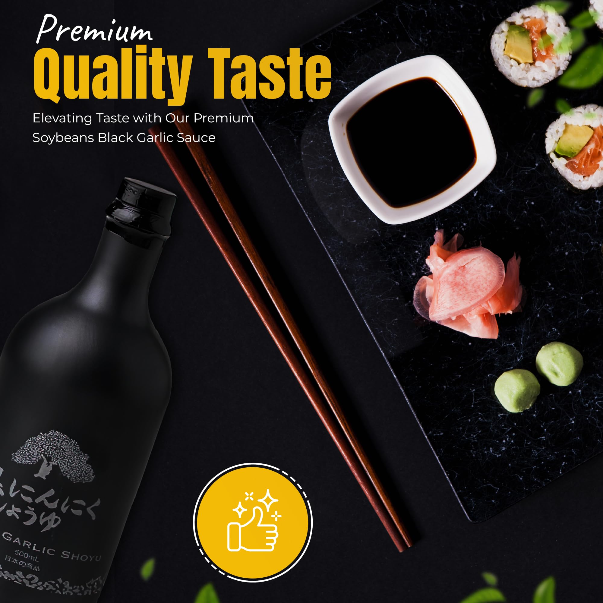HAKU Black Garlic Shoyu Soy Sauce - 500 ml