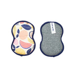 Bright Habits Sponge Set in Fruit Platter Yellow - Set of 2 Super Absorbent Washable Reusable Cleaning Sponges Made from Recycled Materials, Durable