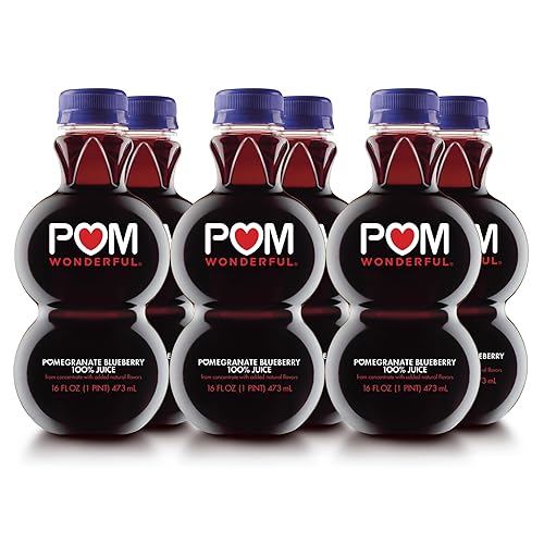 POM Wonderful Antioxidant Superpower Pomegranate Blueberry 100% Juice 16 fl oz (Pack of 6)
