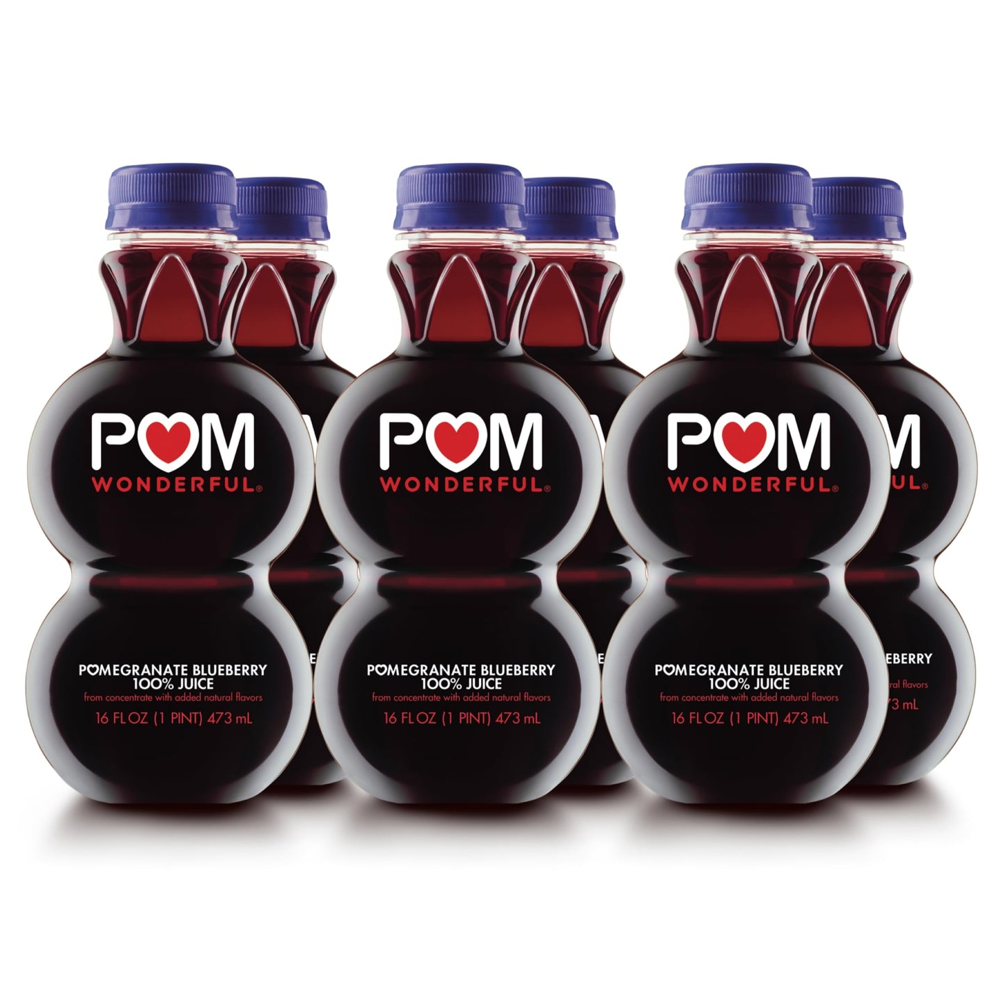 POM Wonderful Antioxidant Superpower Pomegranate Blueberry 100% Juice 16 fl oz (Pack of 6)