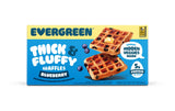 Evergreen Thick & Fluffy Waffles, Blueberry - Whole Grains, No Preservatives, Nut-Free, Individually Wrapped, Air Fryer Ready, Frozen Breakfast, 9 oz