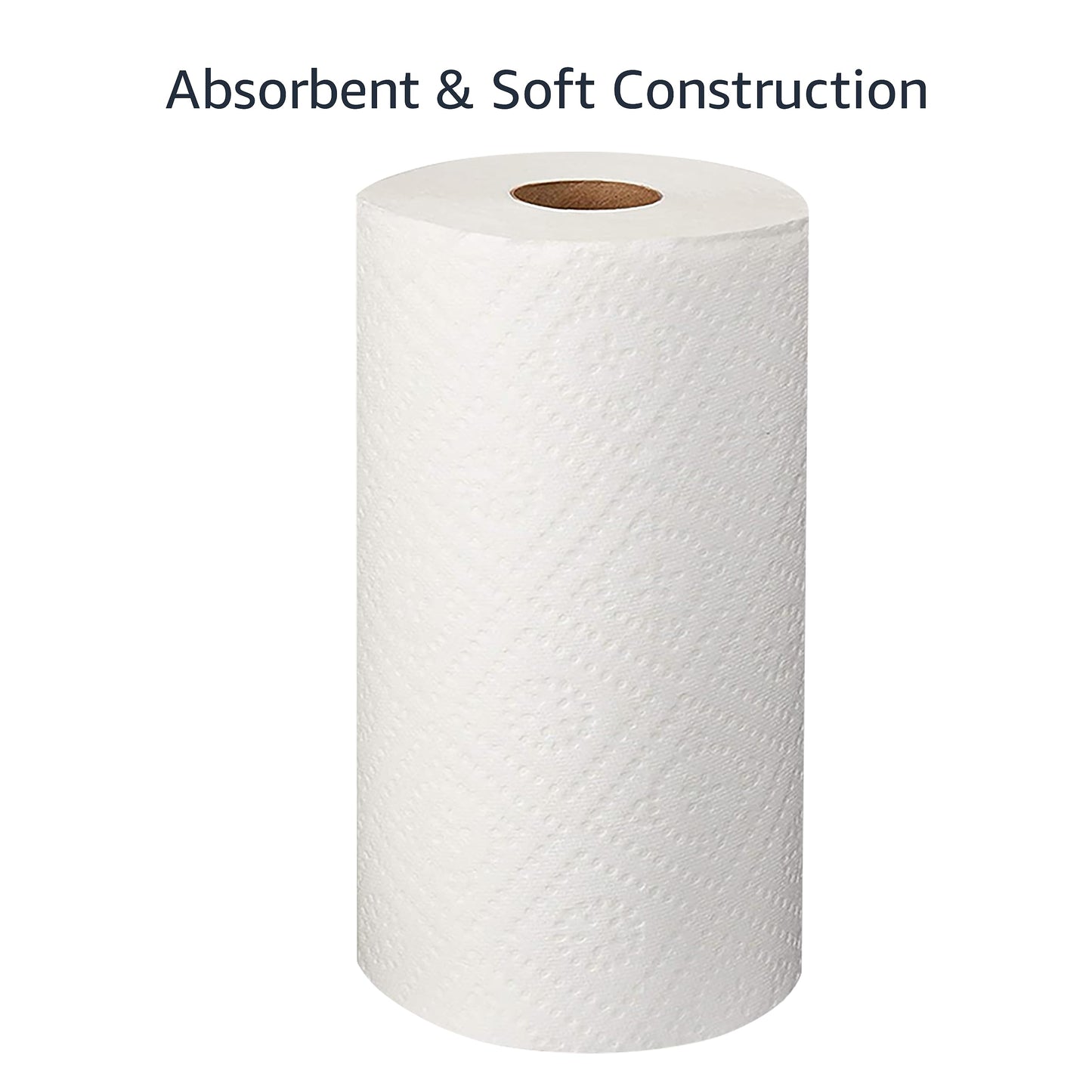 AmazonCommercial 2-Ply White Adapt-a-Size Kitchen Paper Towels, Absorbent, Thick, Individually Wrapped, 140 Towels per Roll (12 Rolls), 1,680 Sheets