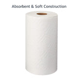 AmazonCommercial 2-Ply White Adapt-a-Size Kitchen Paper Towels, Absorbent, Thick, Individually Wrapped, 140 Towels per Roll (12 Rolls), 1,680 Sheets