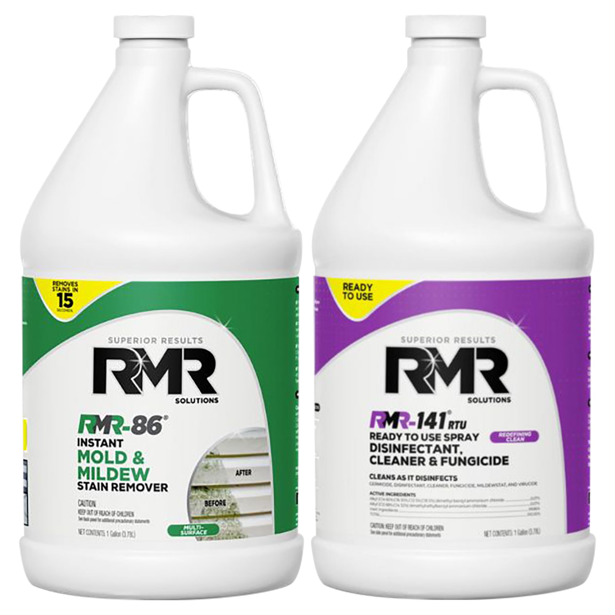 RMR Brands DIY Mold Remover Bundle - Complete Mold Killer & Stain Remover Bundle - Mold and Mildew Prevention Kit, Disinfectant Spray, Includes 2-1
