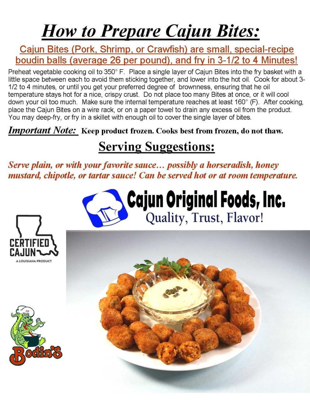 Cajun Original Alligator Cajun Bites 1 lb