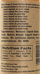 Lazy Kettle Brand All Natural Liquid Smoke | Perfect for Flavoring Meat | Hickory | Used to Flavor Beef Jerky, Steak, Fish, Cheese, Sauces and More |