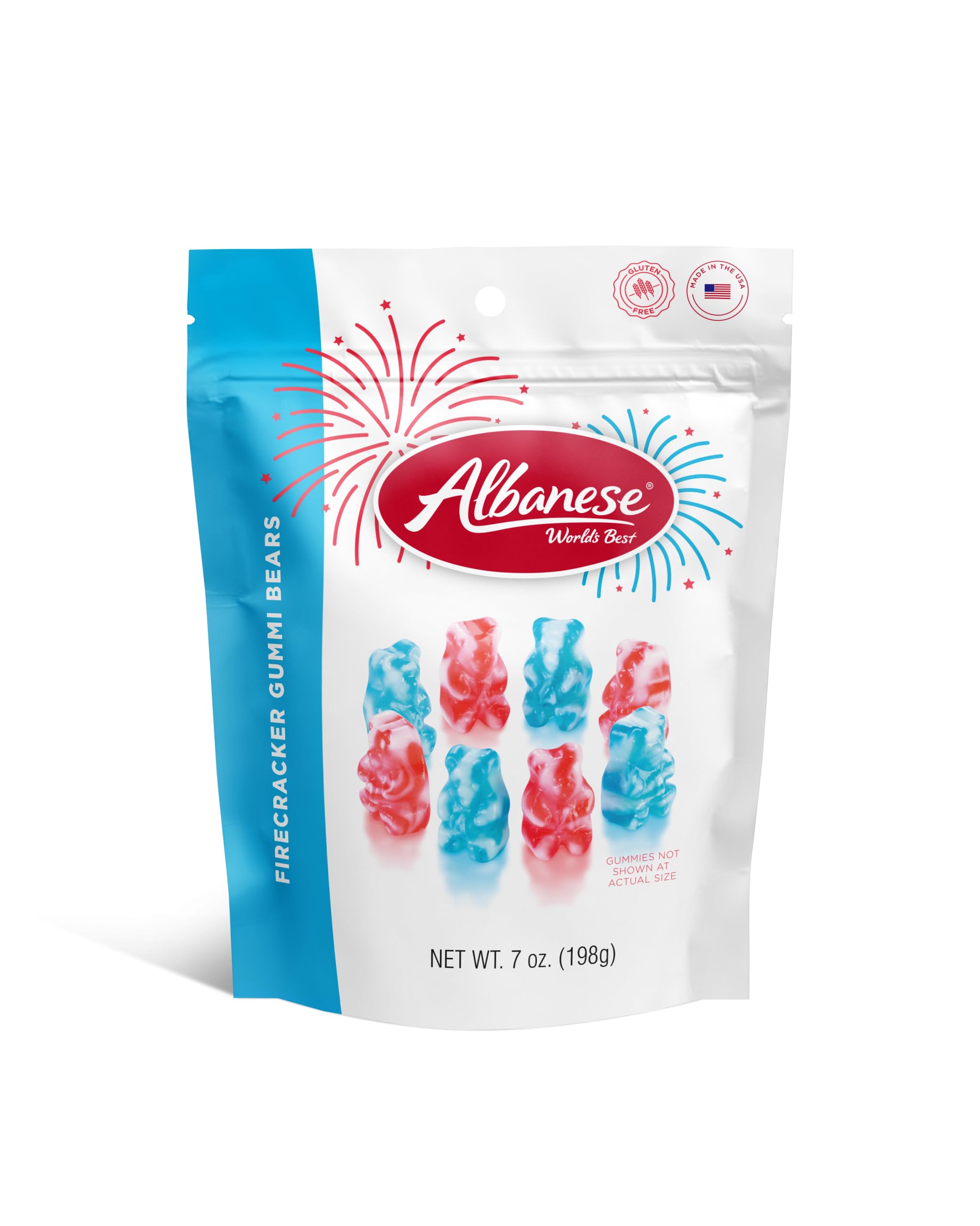 Albanese World's Best Firecracker Gummi Bears, 7 Ounce Bag