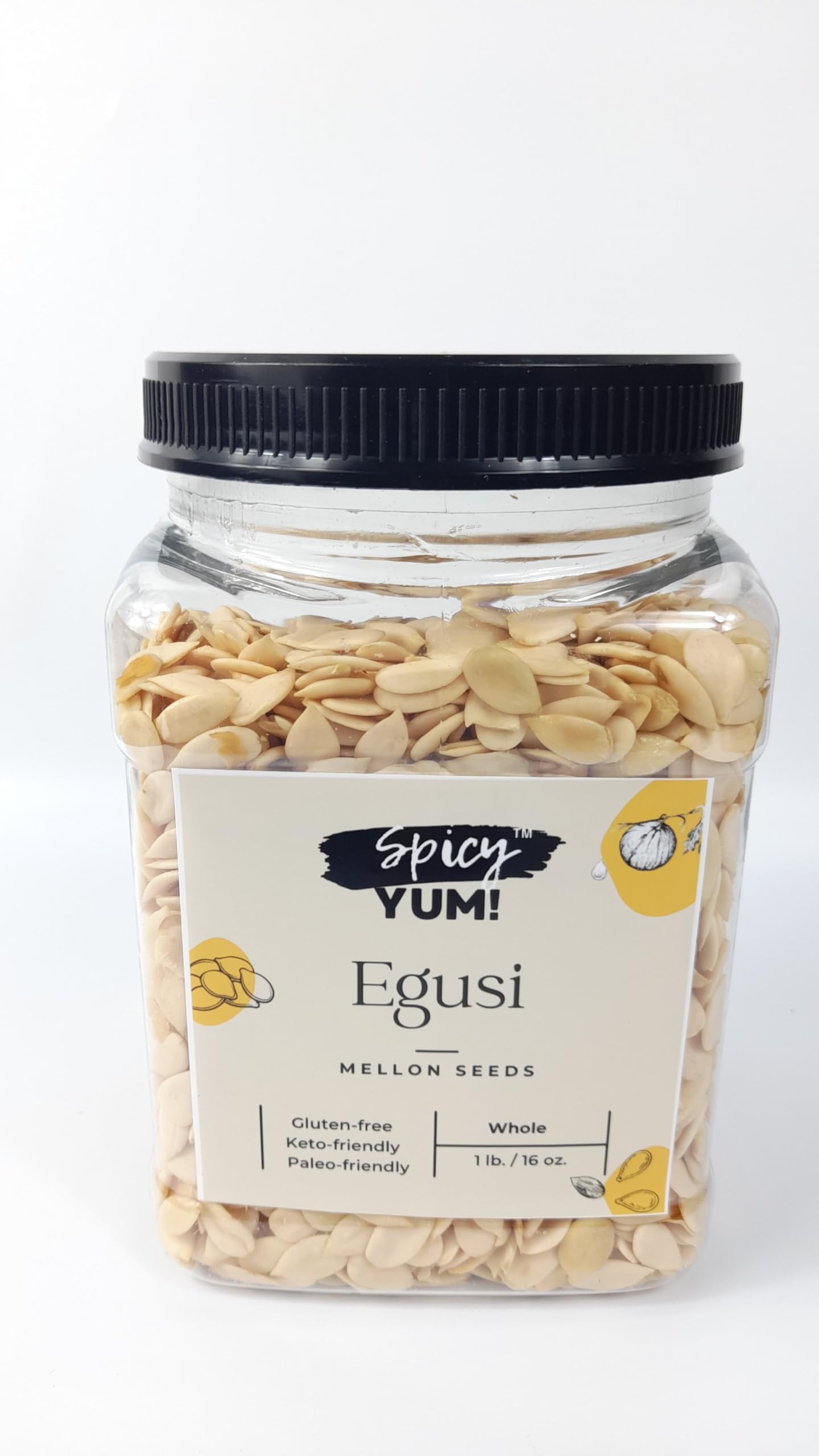 Spicy Yum! Egusi Melon Seeds (Whole - 16 oz.)