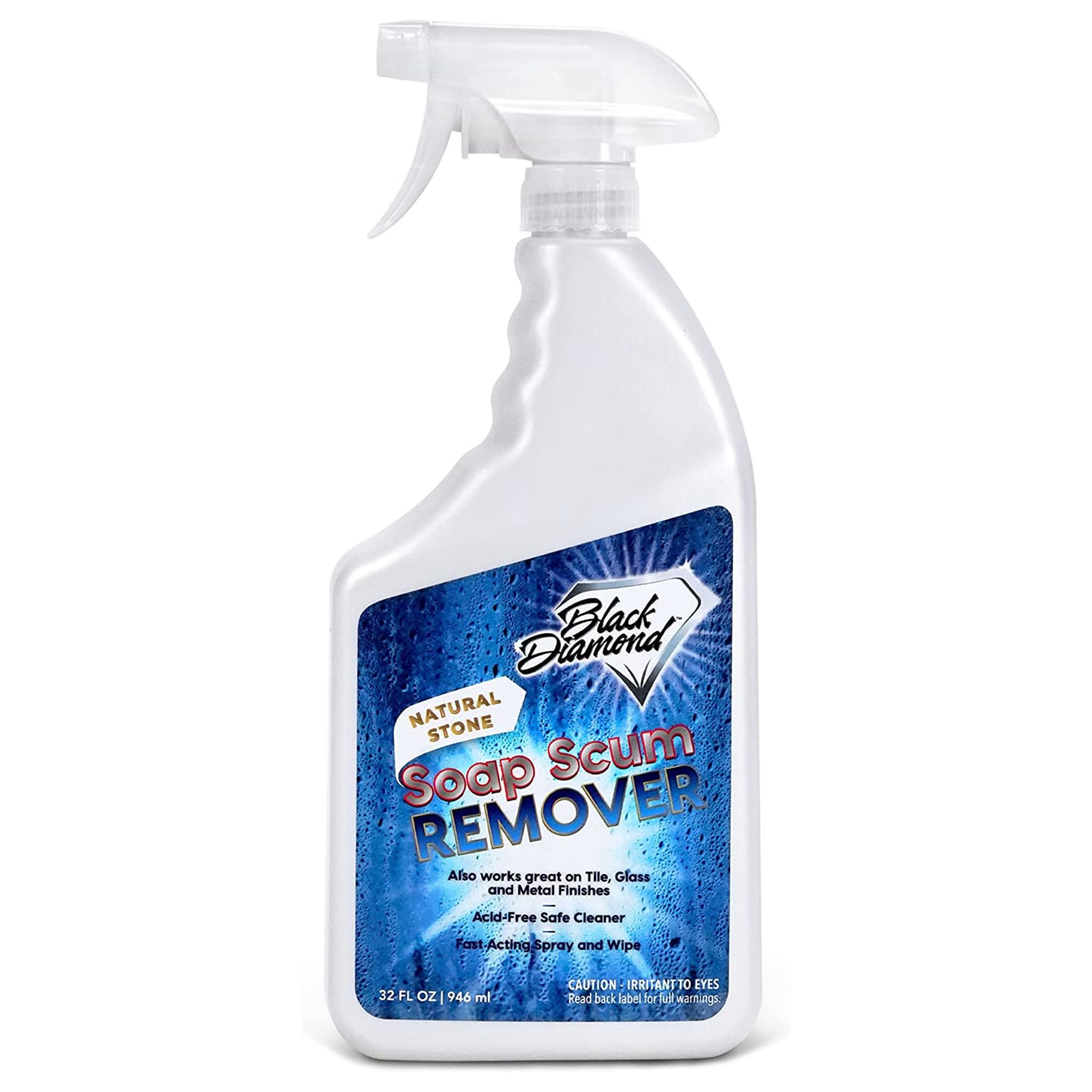 Black Diamond Stoneworks Natural Stone Shower Soap Scum Remover Spray. For Cleaning Bathtubs, Glass Doors, Tubs, Travertine, Marble, Tile. Heavy Duty