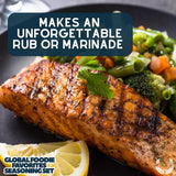 Global Foodie Favorites | Gourmet Seasoning and Rub Collection | Non GMO | All Natural | Small Batch | Artisan Spice Blends | Gourmet Gift | Made in