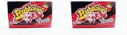 Bubbaloo Fresa/Strawberry Mexican Gum 1 Pack of 50pcs Pack of 2