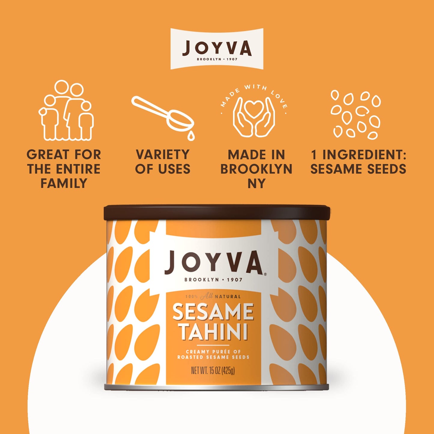 Joyva Tahini, 15-Ounce Packages (Pack of 6)