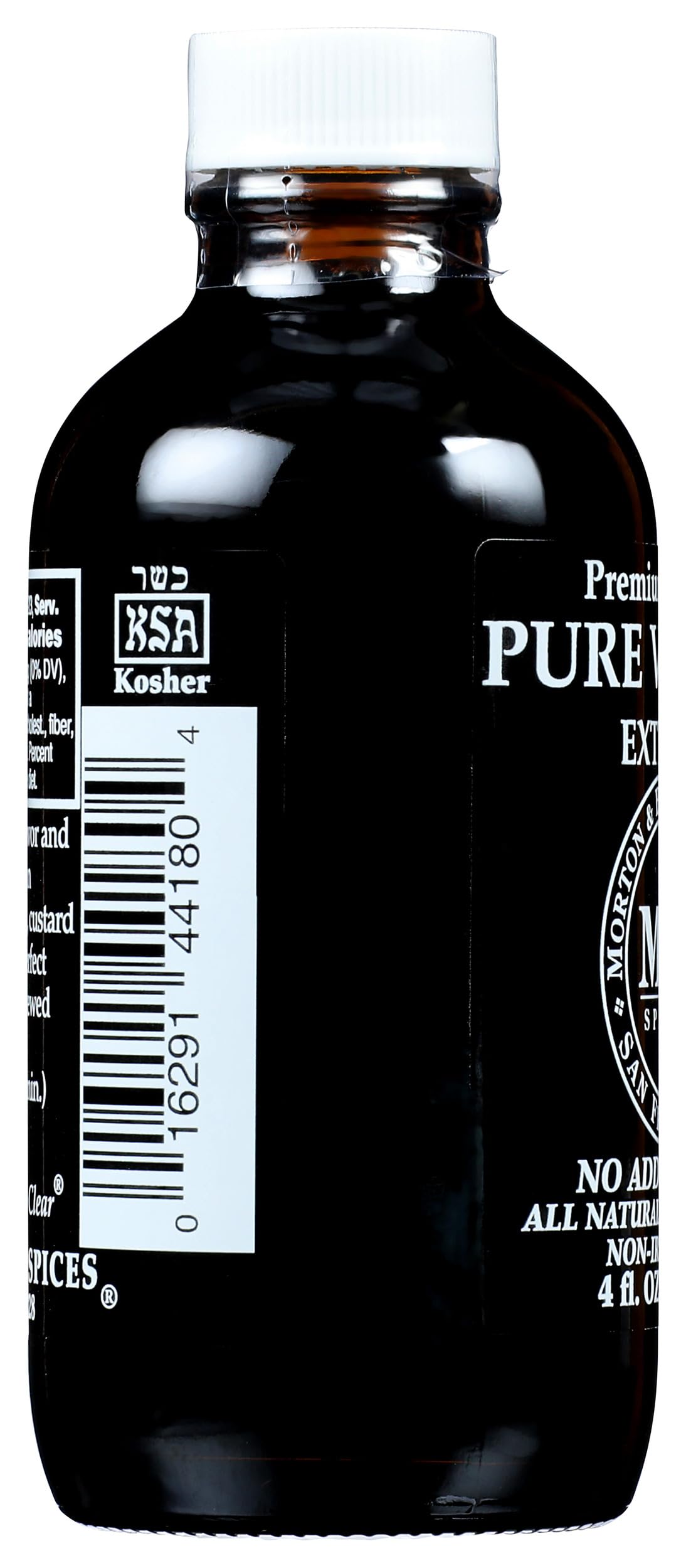 Morton & Bassett Pure Vanilla Extract, 4 fl oz - No Artificial Additives, Non-GMO, Rich & Smooth Flavor for Baking, Desserts & Beverages