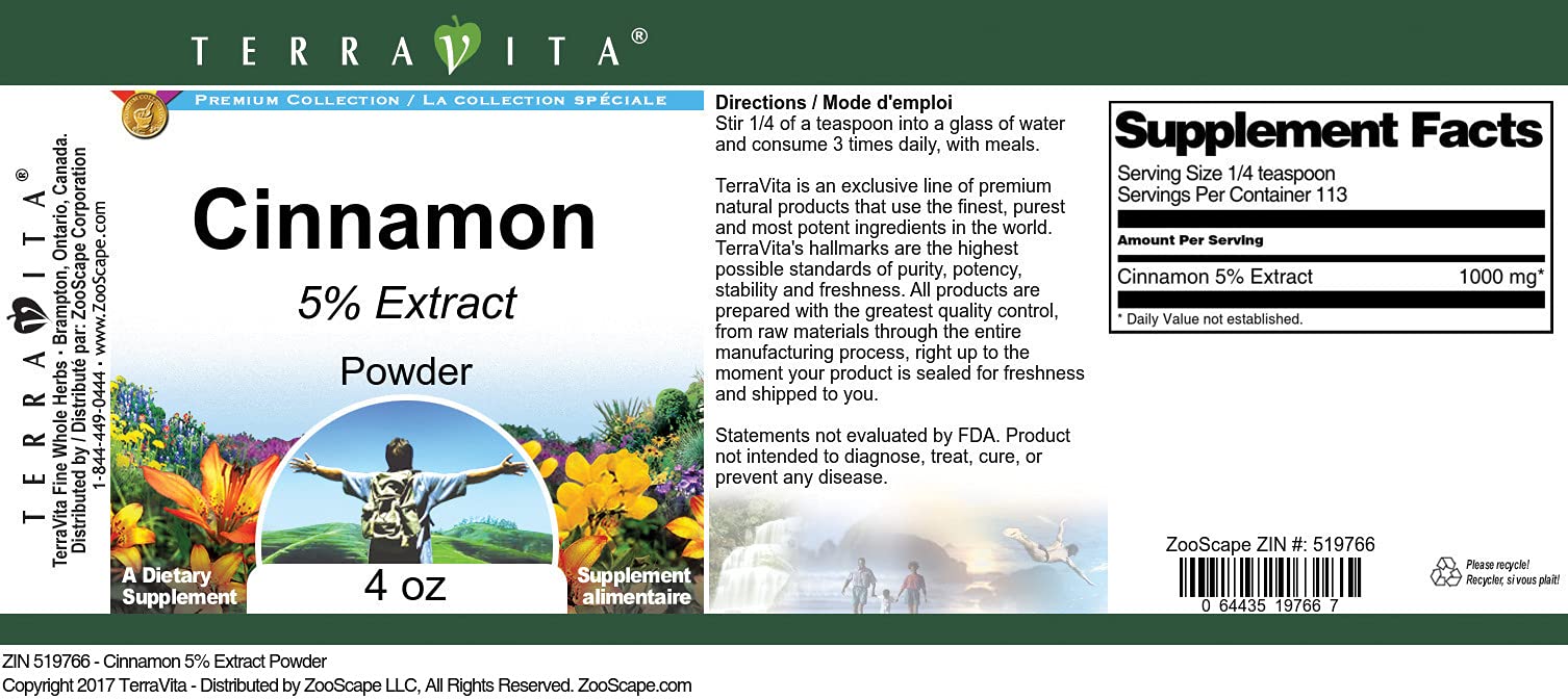 Cinnamon 5% Powder (4 oz, ZIN: 519766) - 3 Pack