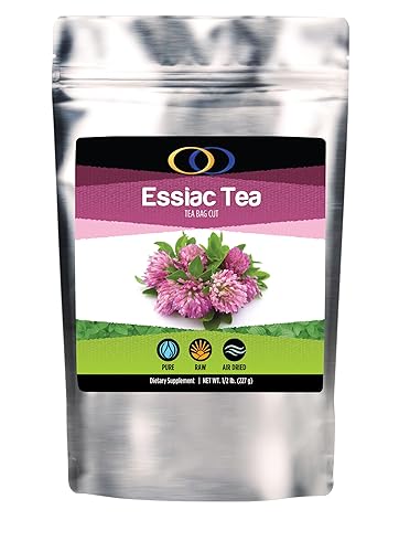 Optimally Organic ESSIAC Tea - Tea Bag Cut - 8 Herb Recipe by Rene Caisse! USA & EU Grown Burdock Root - Sheep Sorrel Whole Plant with Roots - Blessed