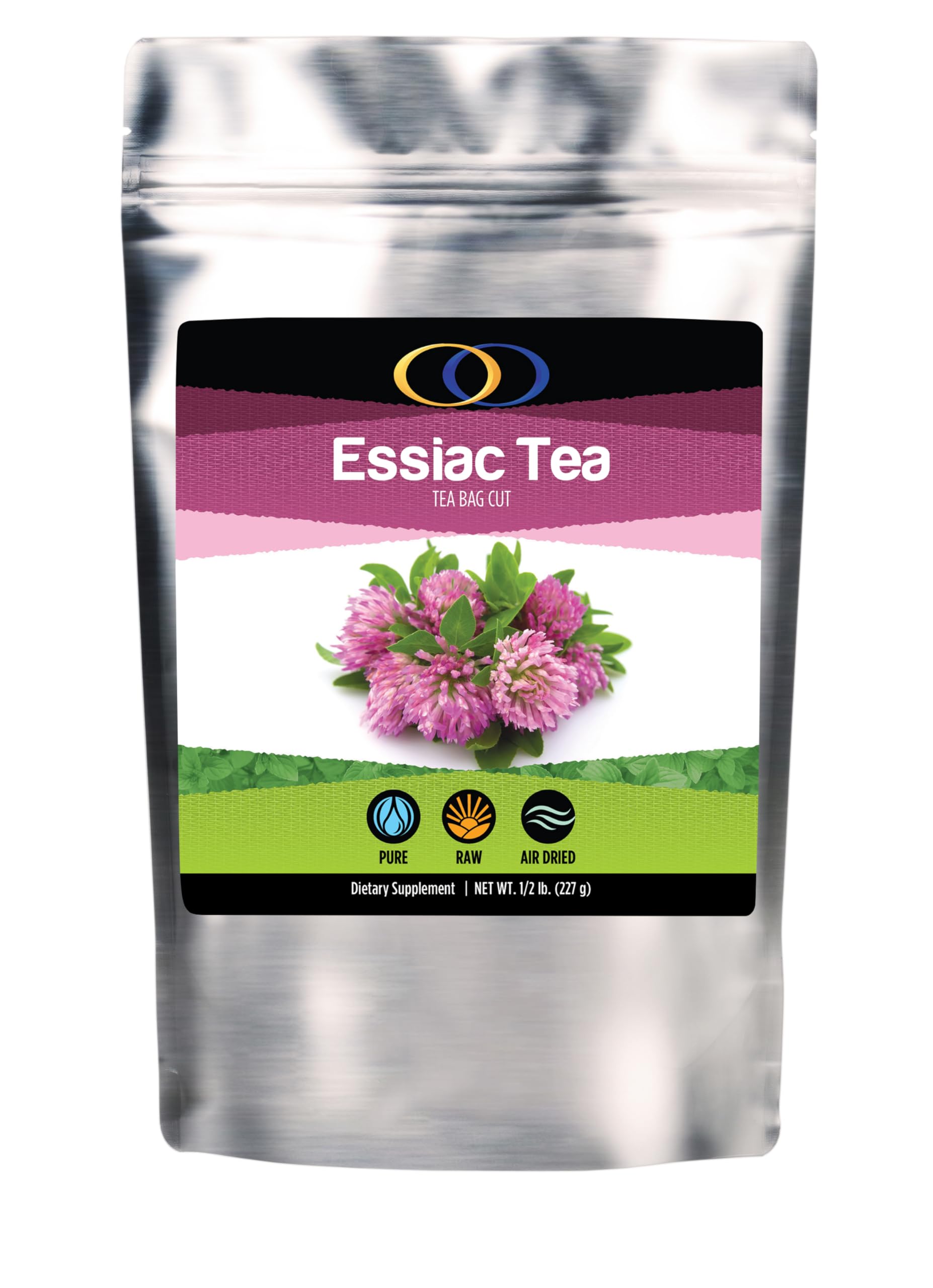 Optimally Organic ESSIAC Tea - Tea Bag Cut - 8 Herb Recipe by Rene Caisse! USA & EU Grown Burdock Root - Sheep Sorrel Whole Plant with Roots - Blessed
