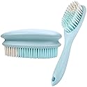2 Pack Soft Bristle Cleaning Scrub Brush Laundry Brush Scrubber Brush for Clothes, Carpet and Fabric Stain Removal, Scrubbing Brush with Ergonomic
