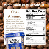 Folk Revival Chai Almond Keto Instant 'Oatmeal' - 20g Protein, 4g Net Carbs, High Fiber, Non GMO, Gluten Free, Made with Acorns - 6 Cups Per Case