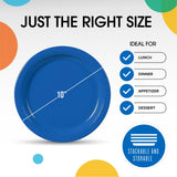 Exquisite Dark Blue Paper Plates Disposable Heavy Duty 10 Inch Blue Disposable Plates For Party 50 Pcs Heavy Duty Paper Plate 350 GSM, Birthday Party