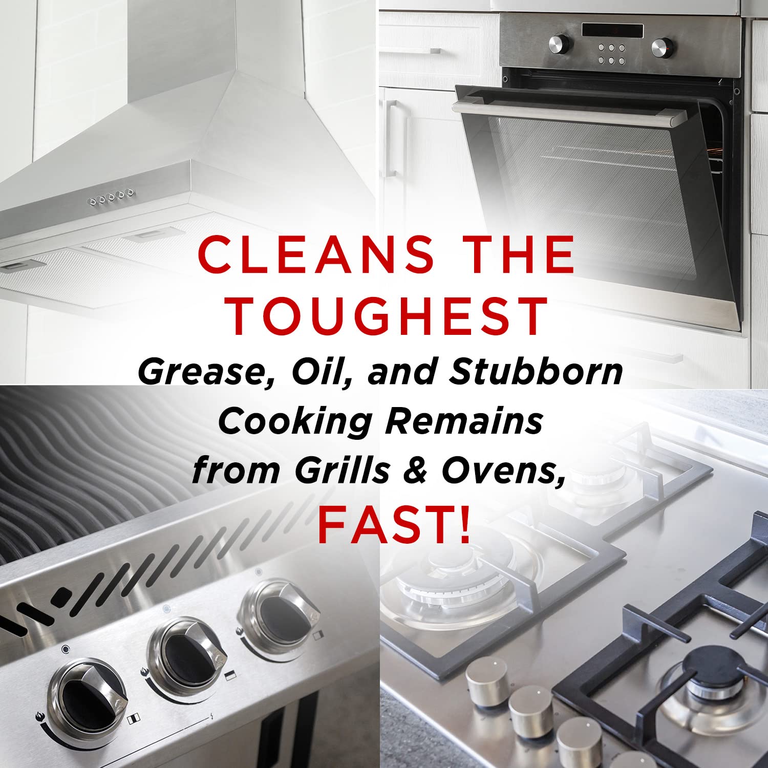 Smart 'n Easy Barbecue Grill & Oven Cleaner Plus - For BBQ Grills, Ovens, Stoves, Drip Pans, Cooktops, Burners, PLUS More! - Removes Oil, Grease