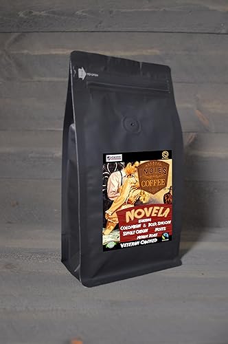 Novela Medium Colombian Roast Organic Coffee by Indies Coffee | 12 ounce Whole Bean VETERAN OWNED