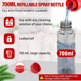 Spray Mops for Floor Cleaning, Microfiber Spray Cleaning Mop Kit with 3 Reusable Washable Pads 700ML Refillable Bottle and Scrubber Flat Mop with 360