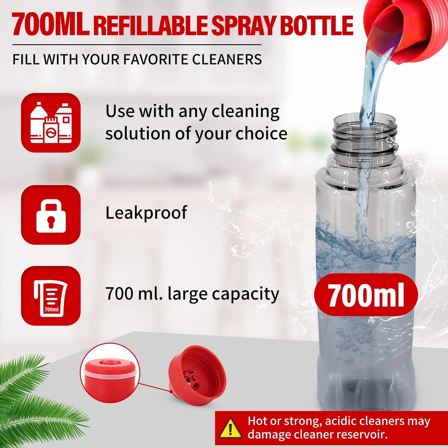 Spray Mops for Floor Cleaning, Microfiber Spray Cleaning Mop Kit with 3 Reusable Washable Pads 700ML Refillable Bottle and Scrubber Flat Mop with 360