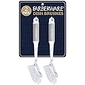 Farberware Dish Brush with Handle - 2 Pack Kitchen Scrub Brush for Dishes, Non-Scratch Dishwashing Brush Set with Firm Bristles for Pots, Pans