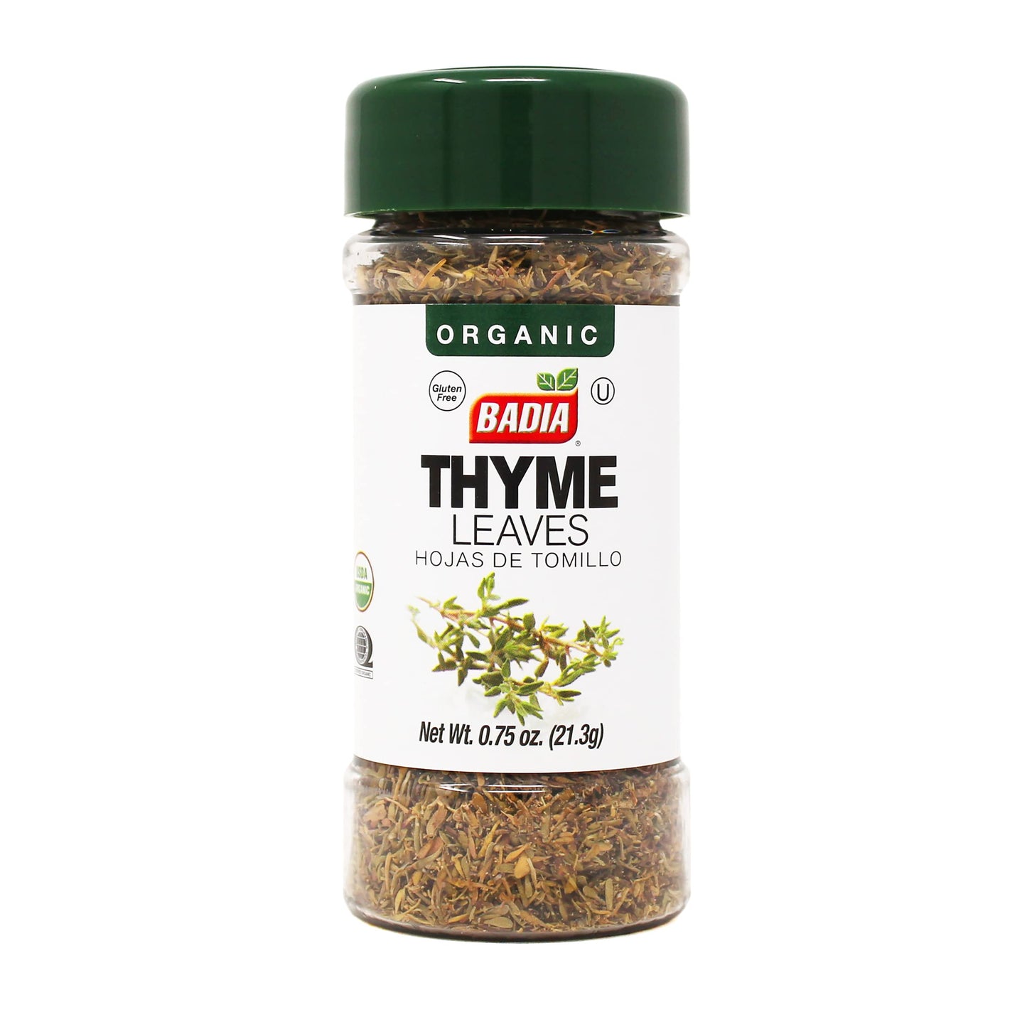 Badia Organic Thyme Leaves, 0.75 oz - Aromatic Herb for Soups, Stews, Meats, & Vegetables