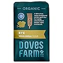 Doves Farm Organic Stoneground Wholemeal Rye Flour 2.2 lb (1 kg) - High Fiber Ancient Whole Grain Dark Rye Flour for British Baking Breads, Cakes