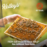 Kelley's Local Texas Wildflower Honey 40 oz - 100% Pure, Raw and Unfiltered - All-Natural American Honey for Tea, Baking, Yogurt, Toast & BBQ, Squeeze Bottle