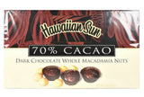 Hawaiian Sun 70% Cacao Dark Chocolate Whole Macadamia Nuts (6 Boxes)