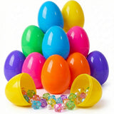 12-Pack Large Plastic Easter Eggs, 3.43" Fillable with Lock, Basket Stuffer