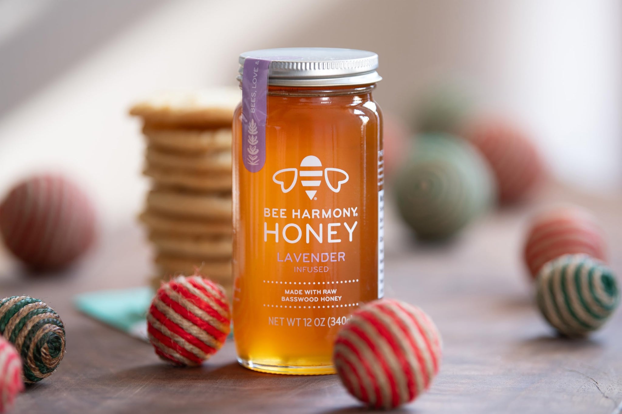 Bee Harmony Lavender Infused Honey, 12 OZ Each, Pack of 2