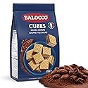 Balocco Cocoa Wafer Cubes Cookies 8.8 Oz (250g) - Crispy Italian Square Wafer Chocolate Cookies with 4 Layers of Cacao Butter, Non-GMO, Product