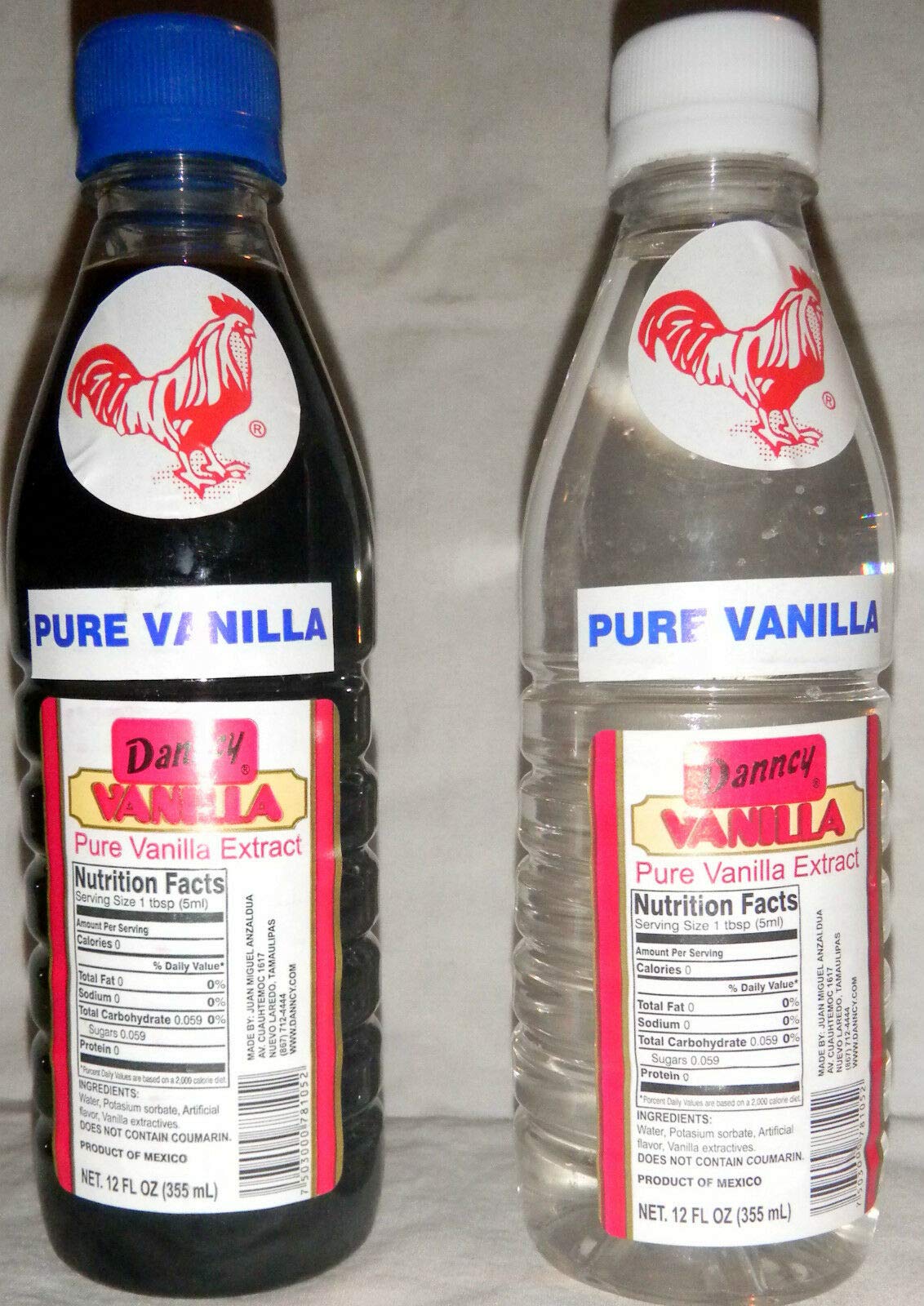 New 1Dark and 1White 12 oz. PURE VANILLA EXTRACT Danncy Brand by Danncy