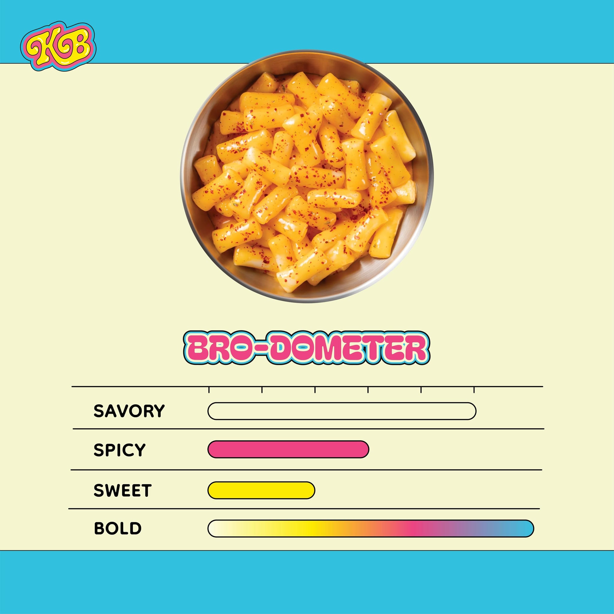 Korean Bros Spicy Cheese Tteokbokki (360g) - Creamy Rice Cakes, Korean Street-Style Snack or Meal, 2 Servings
