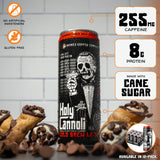 Bones Coffee Company Holy Cannoli Latte Baked Cannoli Flavored Coffee, Medium Roast Ready To Drink Iced Coffee in Can, 11 Fl Oz Can (12 Pack)